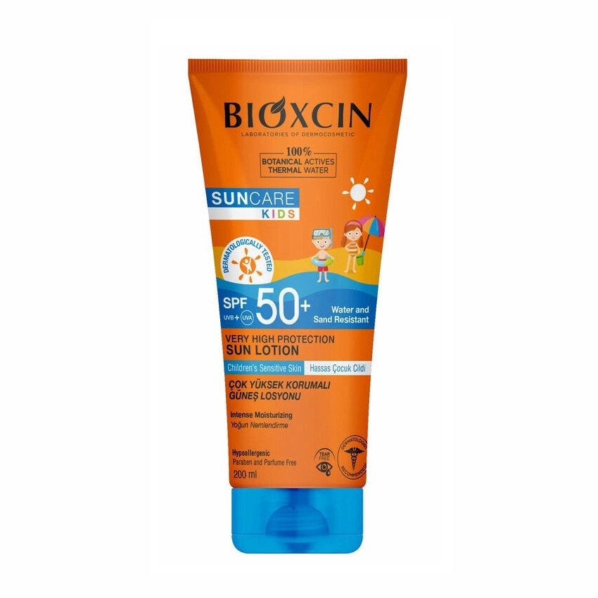 ضد آفتاب کودک بیوکسین با spf 50 فاقد عطر برای پوست حساس
