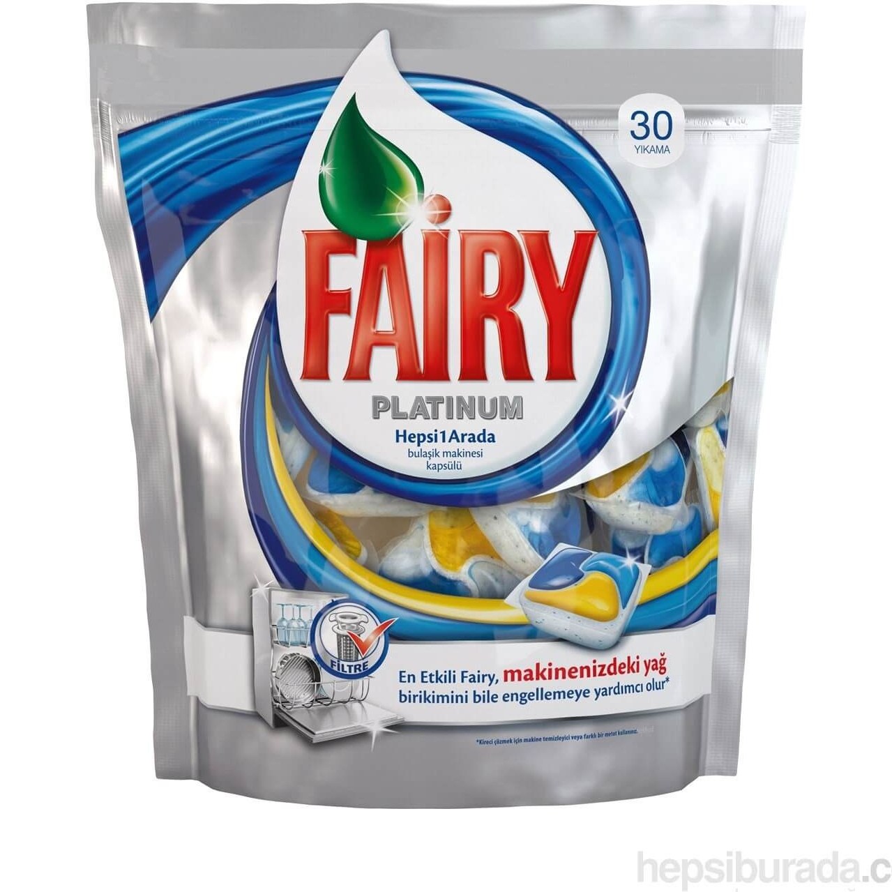 قرص ماشین ظرفشویی فیری مدل Platinum بسته 30عددی