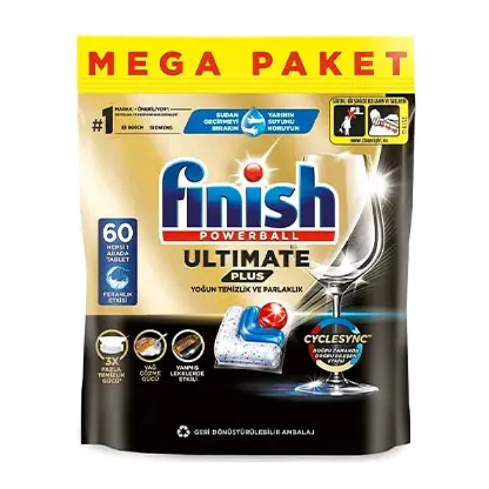قرص ماشین ظرفشویی فینیش آلتیمیت پلاس ۶۰ عددی